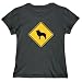 SIGN Schipperke - CROSSING SIGN Dogs Womens T-Shirt (Dark Silver, Sizes X-Small - XXX-Large)