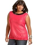 Baby Phat Plus Size Beaded Scoop-Neck Top with Cowl-Neck Back