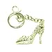 Swarovski Clear Crystal Stiletto Heel Shoes Bag Key Chain Key Chain Handbag Charm Silver