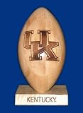 Kentucky Wildcats Solid Maple Wood Laser Engraved Football NCAA College Athletics