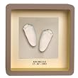 Baby Art 34120013 - 3D Print deluxe 3D Fußabdruck hinter Glas, taupe