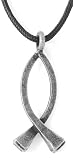 Pewter Heavy Nail Fish Pendant by Bob Siemon, 30