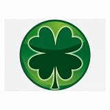Glasses Cleaning Cloth Large Sized 2-Sided of Green Shamrock (Celtic, Club, Gold, Irish, Ireland, Little, Charm, Cross, Four Leaf Clover, Jewelry, Necklace, Pendant, Ring, Tattoo, Diamond, Designs, Charm, Lucky, Luck)