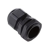 【ノーブランド品】10pcs　PG19　黒い　プラスチック製　IP68防水　ケーブルグランドコネクタ　12-15mm