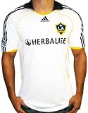 ADIDAS Mens MLS LA Galaxy David Beckham Official Replica Home Soccer Football Jersey Shirt Tee White