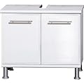 Waschbecken-Unterschrank Blitz Standschrank f�r Badezimmer Badezimmerschrank Wei� Hochglanz