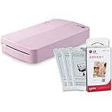 [Printer+Paper SET] New LG Pocket Photo Printer 3 PD251 [Pink] (Follow-up model of PD241T PD239) + LG Zink Photo Paper [30 Sheets]