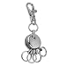 Secure Multi-Key Ring with Quick Release Polished Silver Finish