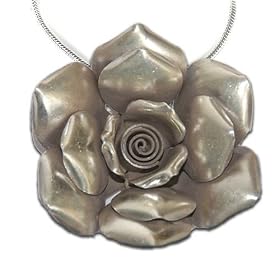 Pendant Chain Necklace in Sterling Silver Romantic Gift 1.75 inches - Gift for Her