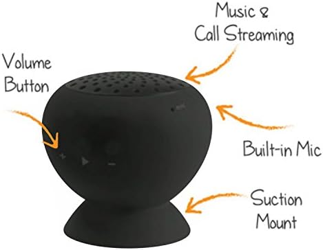 Mini Portable Bluetooth Speaker - Great Sound, Water Resistant with Built-in Microphone - Black