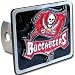Tampa Bay Buccaneers Large Zinc Trailer Hitch Cover - NFL Football Fan Shop Sports Team Merchandise