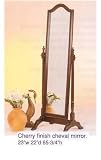 Classic Style Cherry Finish Frame Cheval Mirror