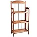 Bookcase for Decoration, Home Shelving, and Organization by Lavish Home- 3 Shelf, Folding Wood Display Rack for Home and Office (Light Brown)