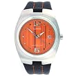 Lorus Men's Sport Date Watch Brown Band Orange Dial RXH75DX9