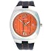 Lorus Men's Sport Date Watch Brown Band Orange Dial RXH75DX9