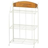 デザインアイアンラック　3段 アイボリー