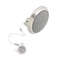 Evolve Showerheads SS-2201BN-SB Panda Water Saving Rain Showerhead, Brushed Nickel