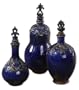 Uttermost 19225 Asita Blue Bottles Set of 3 - 19225,