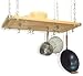 Concept Housewares Cookware Rectangular Ceiling Rack - Natural Wood