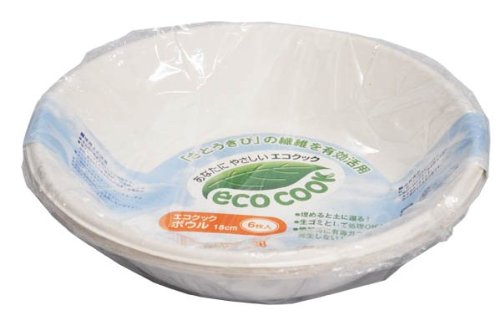 エコクック ボウル 18cm 6枚入 EC-504