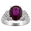 14K White Gold Pink Tourmaline and Diamond Ring