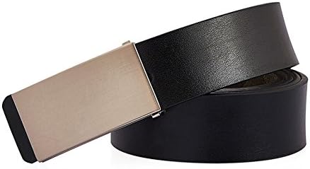 MINGXIN mens real leather belt pure metal buckle fashion 35mm business waistband