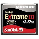 SanDisk SDCFX3-4096-901 4 GB Extreme III CompactFlash Card (Bulk Package)