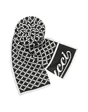 Gucci - Gucci Signature Diamond Pattern Wool Long Scarf Black