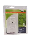 Leviton PR180-1LW 40Va Min 500W 400Va Max, 120V Ac 60Hz, SinglePole 3Way, 180D, 400 SqFt, Passive Infrared Wallswitch Occup Sensor, Residential, White
