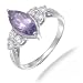 6x12MM Marquise Cut Amethyst Ring In Sterling Silver 1.80 CT (Available In Sizes 5-9)