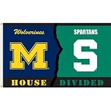 NCAA Michigan - Michigan St. 3-by-5 Foot Flag with Grommets - Rivalry House Divided