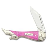 Colt Knives 377 Lady Colt Small Leg Knife with Pink Bone Handles