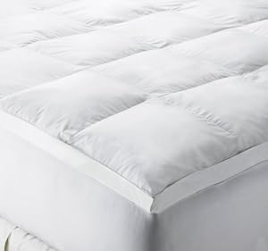 Jennifer Nicole Lee 220-Thread-Count 100-Percent Cotton Sateen Luxury Gusseted Fiber Bed, White, Queen