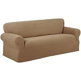 Maytex Stretch Reeves 1-Piece Slipcover, Sofa, Natural Order at amazon.com