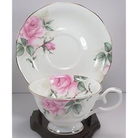 Fine Bone China Cup and Saucer Rose Bouquet Chintz