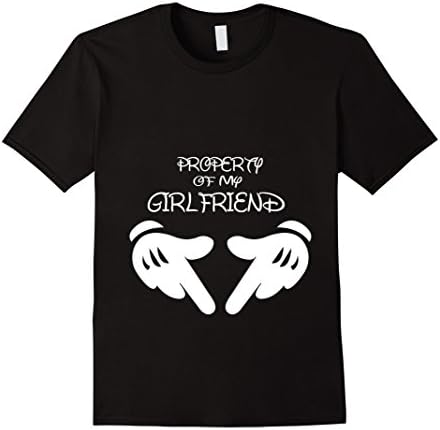 Couple Shirts Property of My Girlfriend - Couple Matching - Male Medium - Black