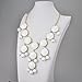Bubble Necklace White Necklace Statement Necklace (Fn0508-Pure White)