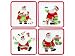 Fitz and Floyd Giftware Stocking Stuffers Santa Snack Plates Set Set of 4