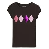 Girls' Cherokee  Short-Sleeve Argyle Tee - Brown
