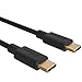 Gtcoupe Type C Cable USB-C to USB-C, USB 2.0 Type-C to Type-C Cable Connector Data, for Apple New MacBook, ChromeBook Pixel, Nexus 5X/6P, Nokia N1 Tablet, OnePlus 2 and More, 3.3ft/1m, TPE, Black