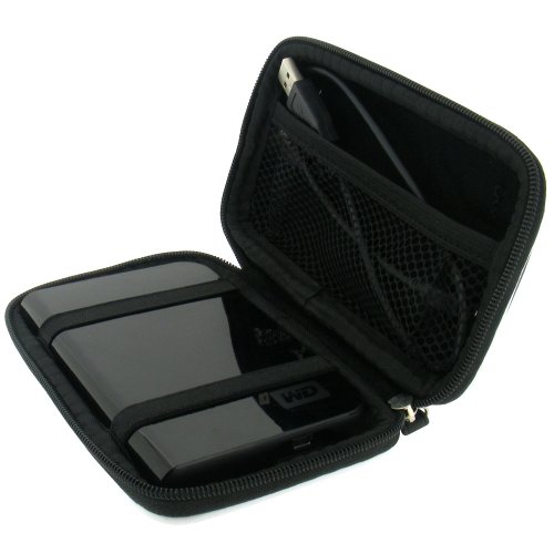 iGadgitz Black EVA Hard Case Cover Suitable for Western Digital My Passport Essential USB Portable External Hard Drives 160gb, 250gb, 320gb & 500gb (Not Suitable for Model Numbers beginning WDBAAA.)