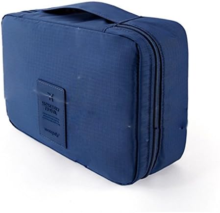 Toiletry Bag Travel Organizer Cosmetics Makeup Bags Shaving Travel Kit Case (Blue)
