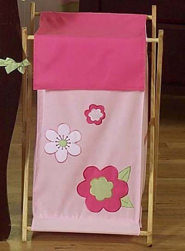 Kids Laundry Hamper for the Pink and Green Flower Collection by JoJo