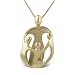 Loving Family® 18k Gold Clad Pendant - Mother and 3 Children image 4