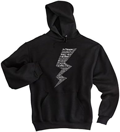 Moment Gear Kids' Harry Potter Spells Lightning Bolt Hoodie Medium Black