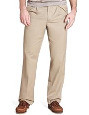 Blue Harbour Pure Cotton Pleat Front Chinos with Stormwear™