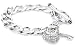 Juicy Couture Silver Pave Heart Charm Bracelet