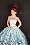 Blue Ball Gown with Light Blue Sequined Lace Details Made to Fit the Barbie Doll
