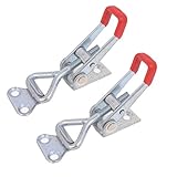 uxcell トグルクランプ　4001 100Kg　220ポンドの容量　金属　ラッチ　ドア　ボタン　トグル　2個