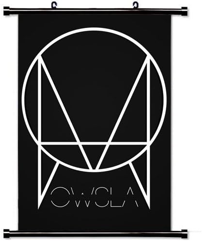 Home Decor Music (Hot singer) poster with Owsla Skrillex Label Logo Black Wall Scroll Poster Fabric Painting 24 X 36 Inch (60cm X 90 cm) by Music Hot Poster
